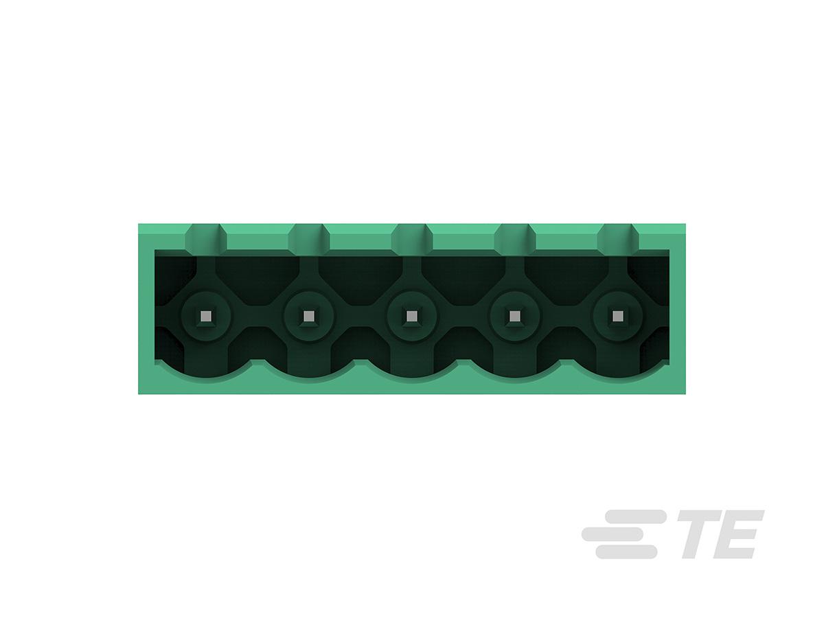 TE Connectivity Buchanan Series Pluggable Terminal Block, 4-Contact, 5 mm Pitch, 1-Row