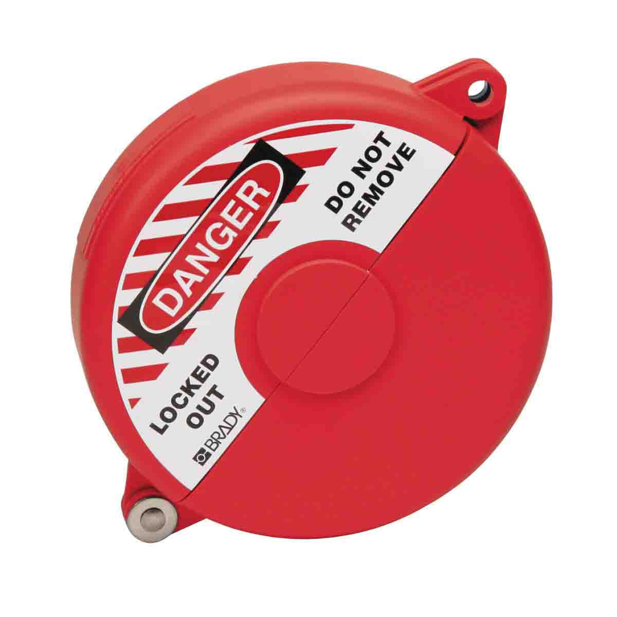Brady Red 1-Lock Polypropylene Gate Valve Lockout, 9.53mm Shackle, 254mm Attachment