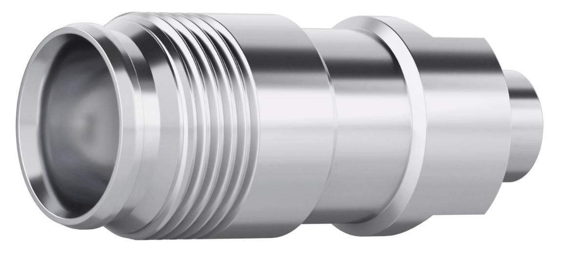 Telegartner Nex10 Series Cable Mount Circular Coaxial Connector, Solder Termination, Straight Body