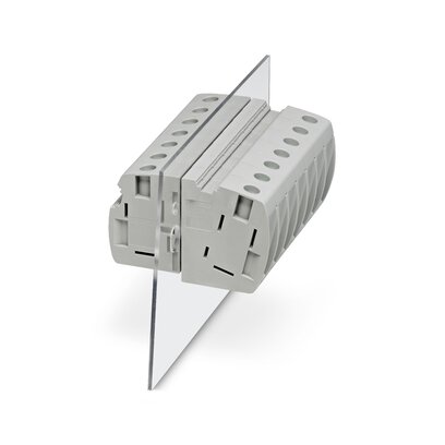 Phoenix Contact UW 25 Series Panel Feed Through Terminal Plug, 2-Contact, 15.1mm Pitch, Panel Mount, 1-Row, Push In