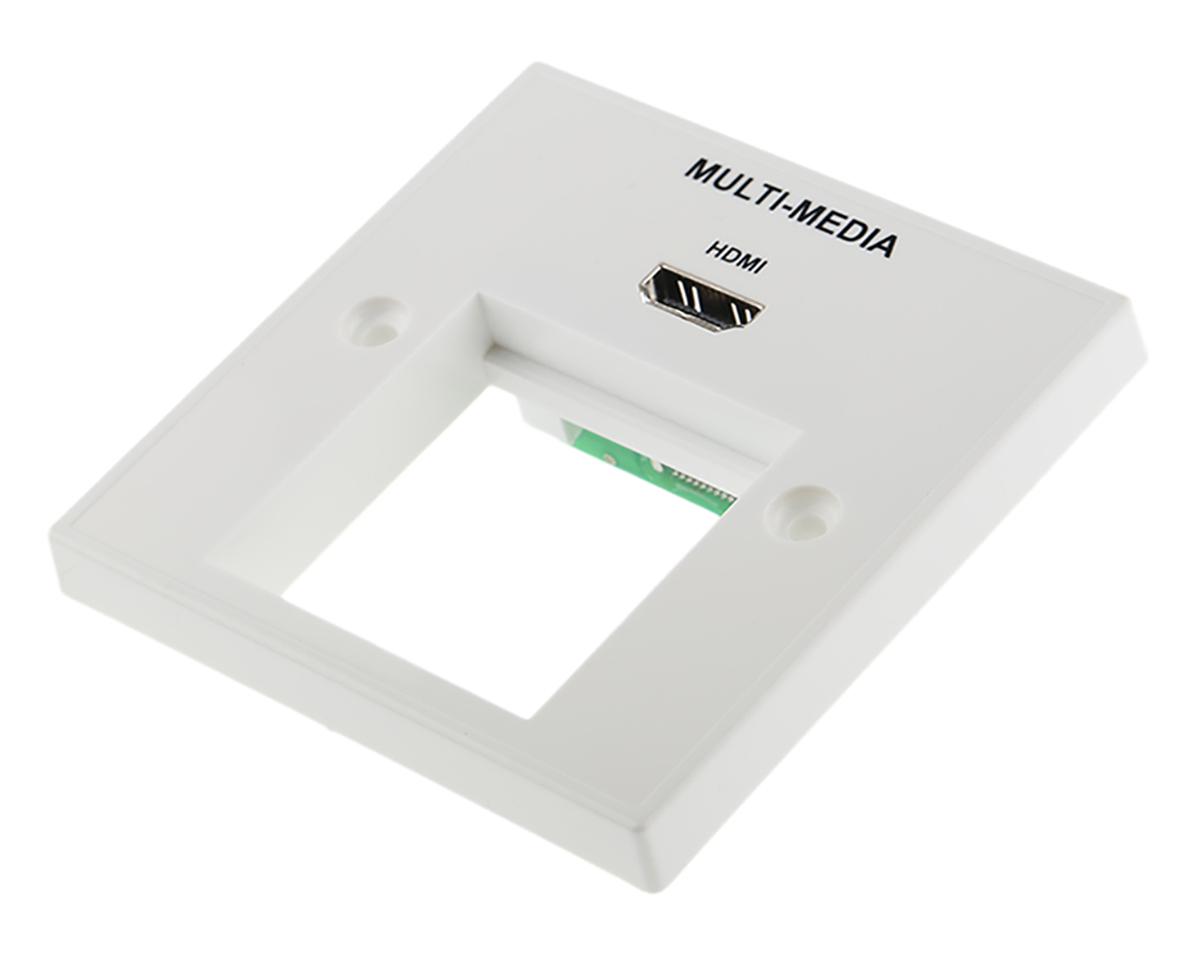 RS PRO Single Gang 1 Way HDMI Faceplate