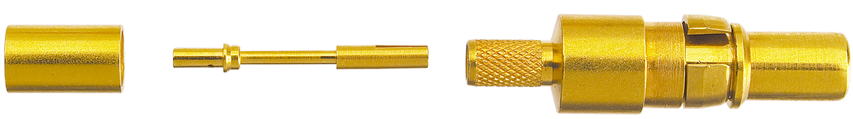 HARTING, D-Sub Mixed Series, size 188 AU, 316 U, RG 174 U Male Crimp, Solder D-Sub Connector Coaxial Contact, Gold