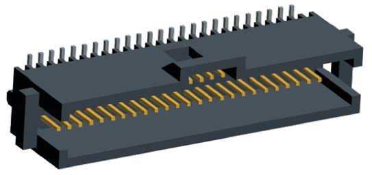 TE Connectivity AMPMODU System 50 Series Straight Surface PCB Header, 100 Contact(s), 1.27 mm Pitch, 2 Row, Shrouded