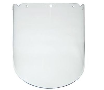 MSA Safety Clear Propionate Face Shield with Brow Guard , Resistant To Chemical splash, Impact