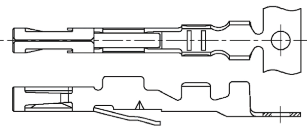 TE Connectivity Dual Line Interlock Series Female Crimp Terminal, 22AWG Min, 20AWG Max