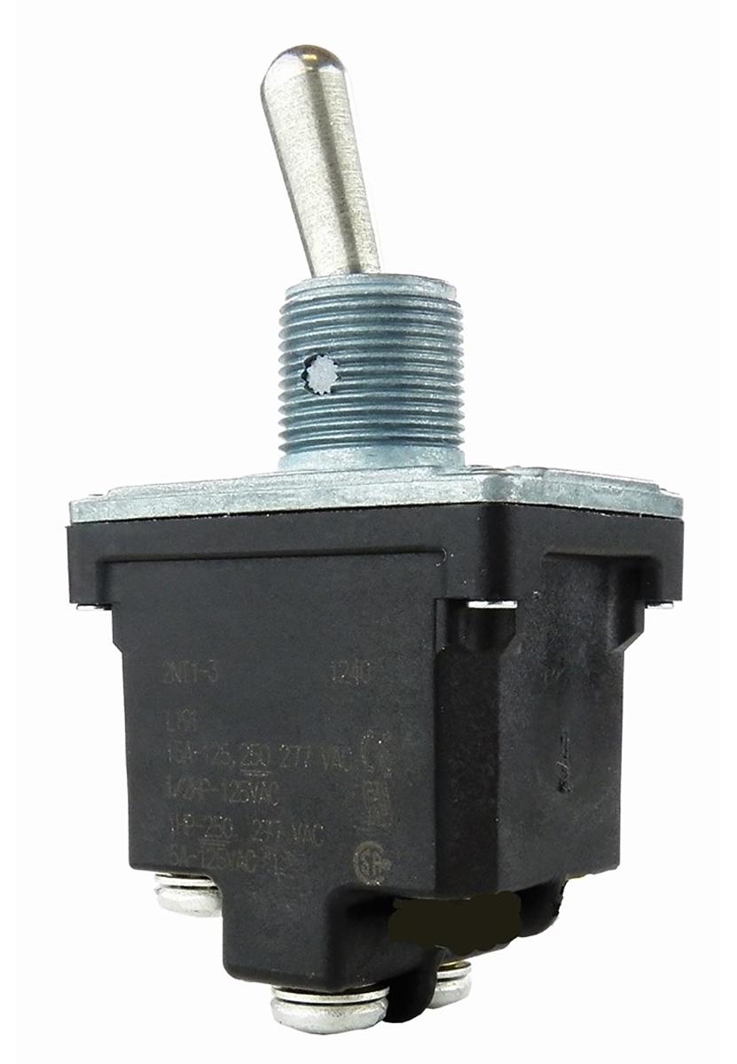 Honeywell Toggle Switch, Panel Mount, (On)-Off, DPST, Screw Terminal, 250 V dc, 277V ac