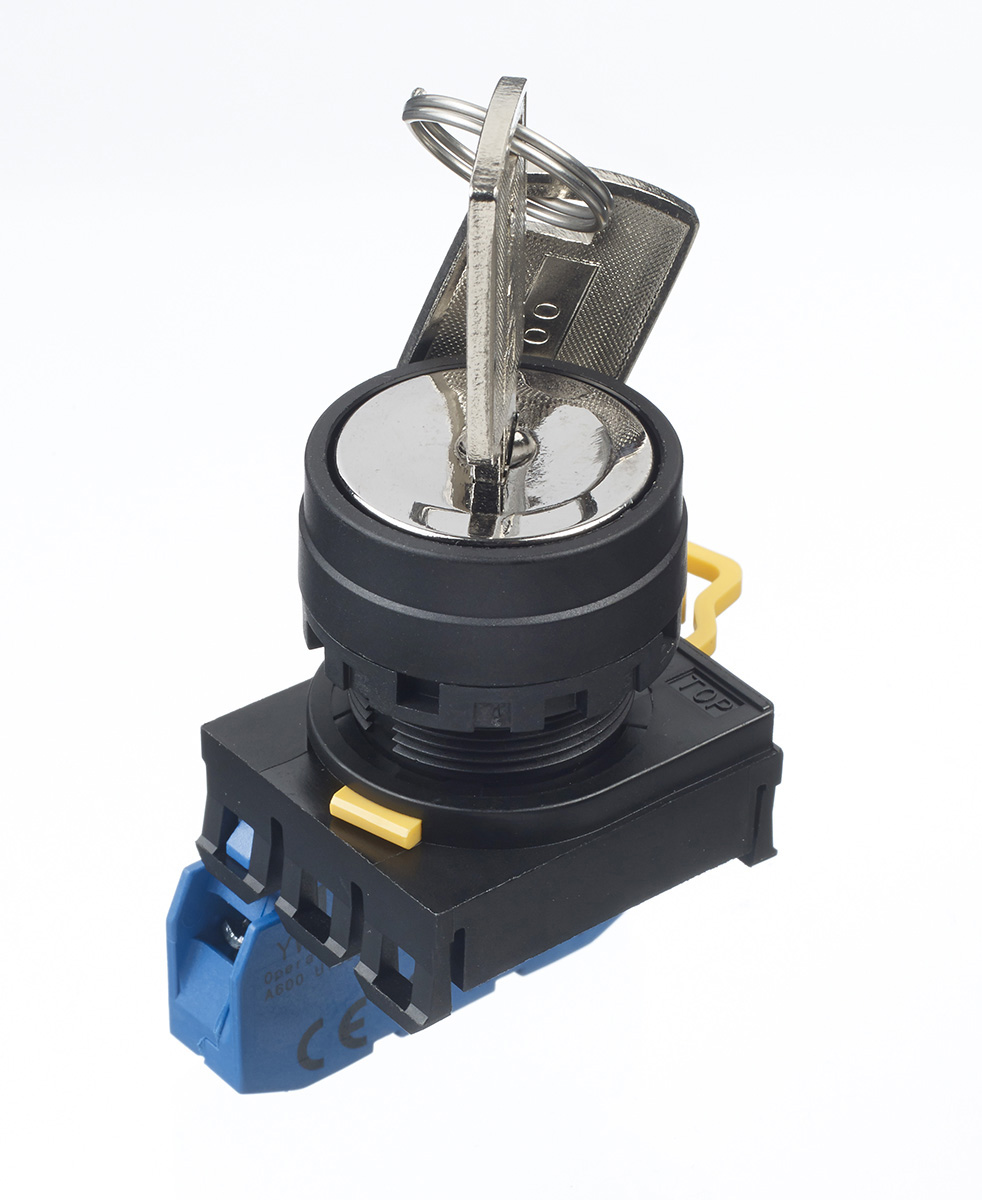 Idec IP65 Key Switch, SPST 2-Way