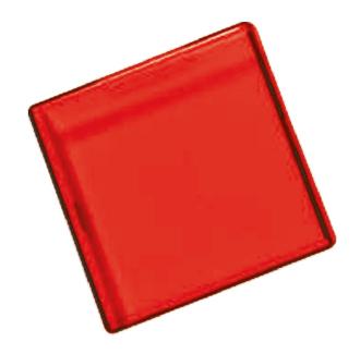 Panel Mount Indicator Lens Square Style, Red, 29mm Long
