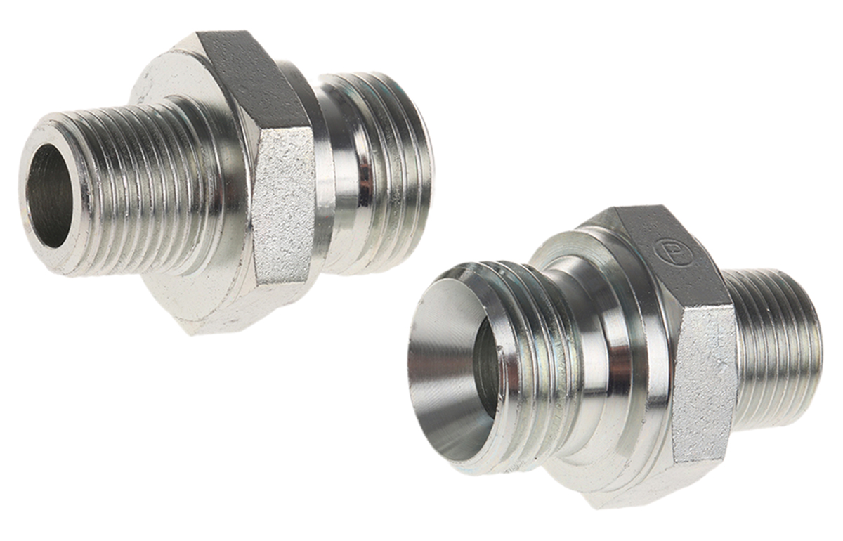 Parker Hydraulic Straight Threaded Adaptor G 1/2 to R 1/2 Male, 8-8F3MK4S