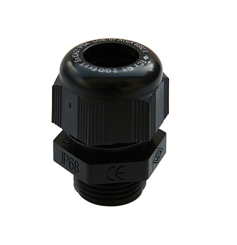 SIB SIB-TEC Series Black Polyamide Cable Gland, M25 Thread, 12mm min., 18mm max., IP68