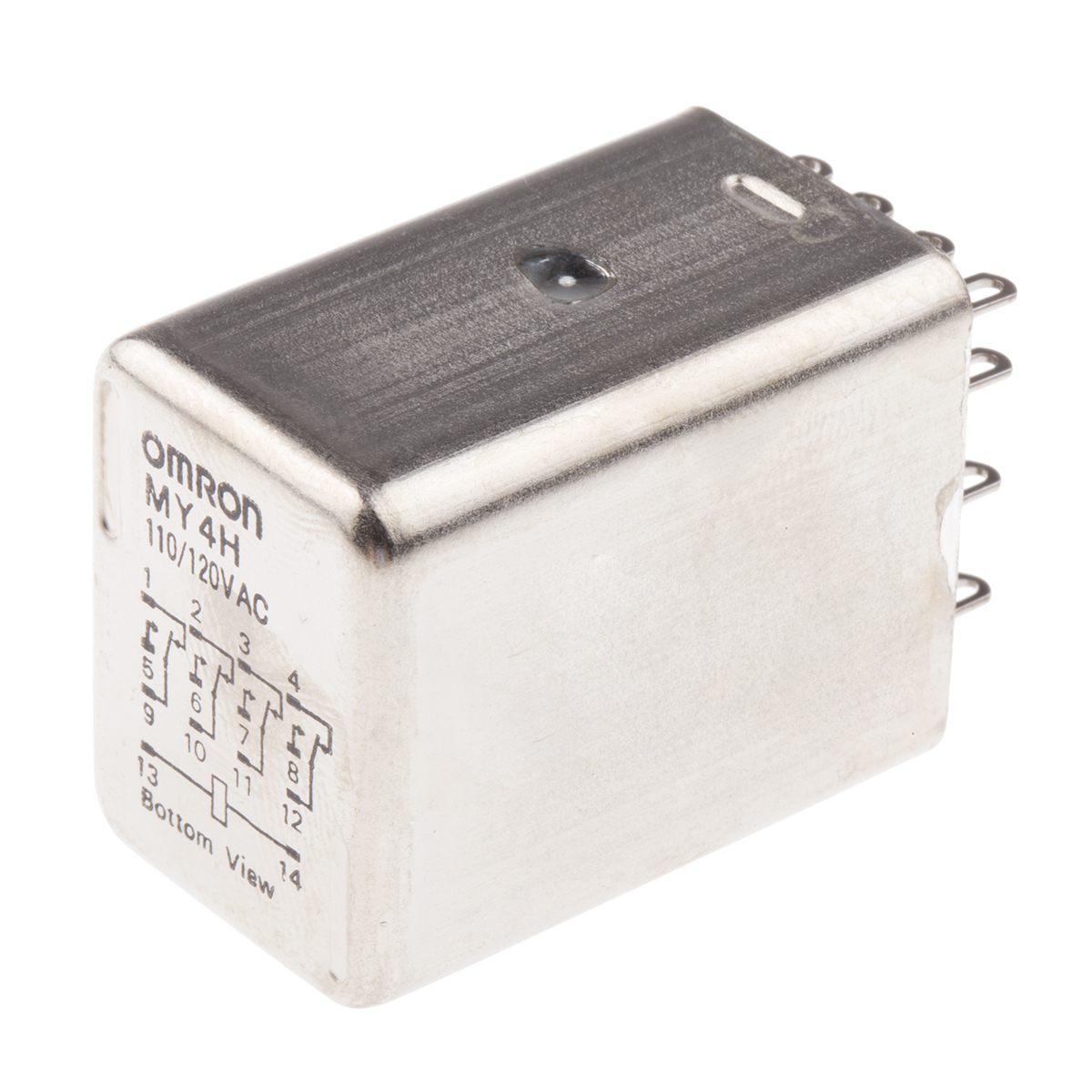 Omron Panel Mount Power Relay, 110 → 120V ac Coil, 3A Switching Current, 4PDT
