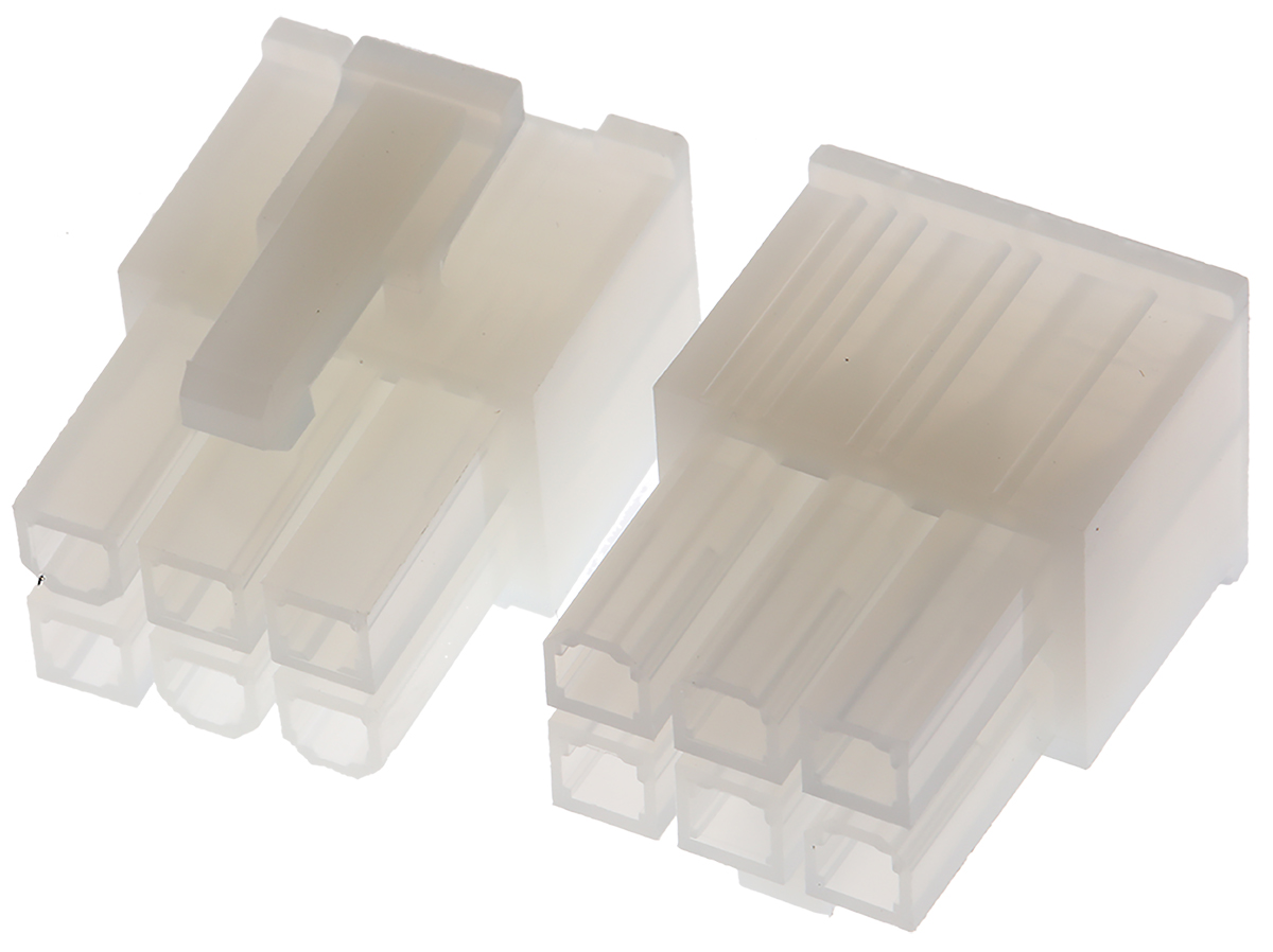 TE Connectivity, VAL-U-LOK Female Connector Housing, 4.2mm Pitch, 6 Way, 2 Row