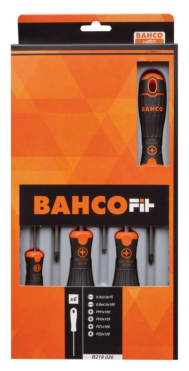 Bahco B219.026 Phillips; Pozidriv; Slotted Screwdriver Set, 6-Piece