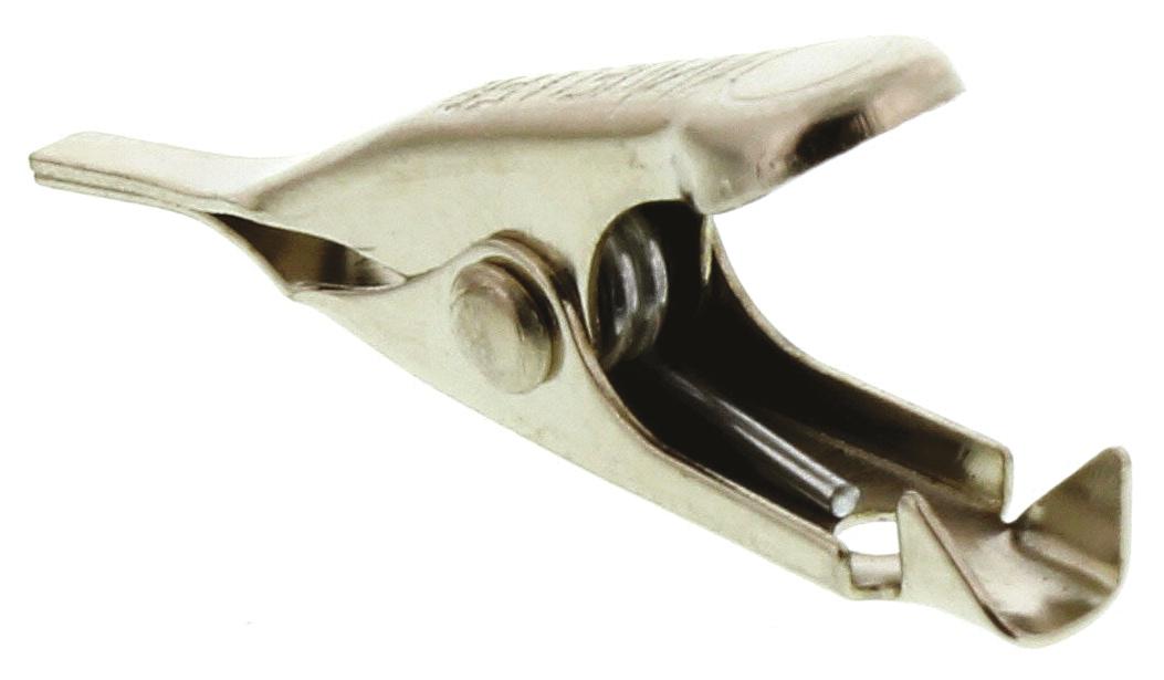 Mueller Electric Crocodile Clip, Nickel-Plated Steel, Steel Contact, 5A