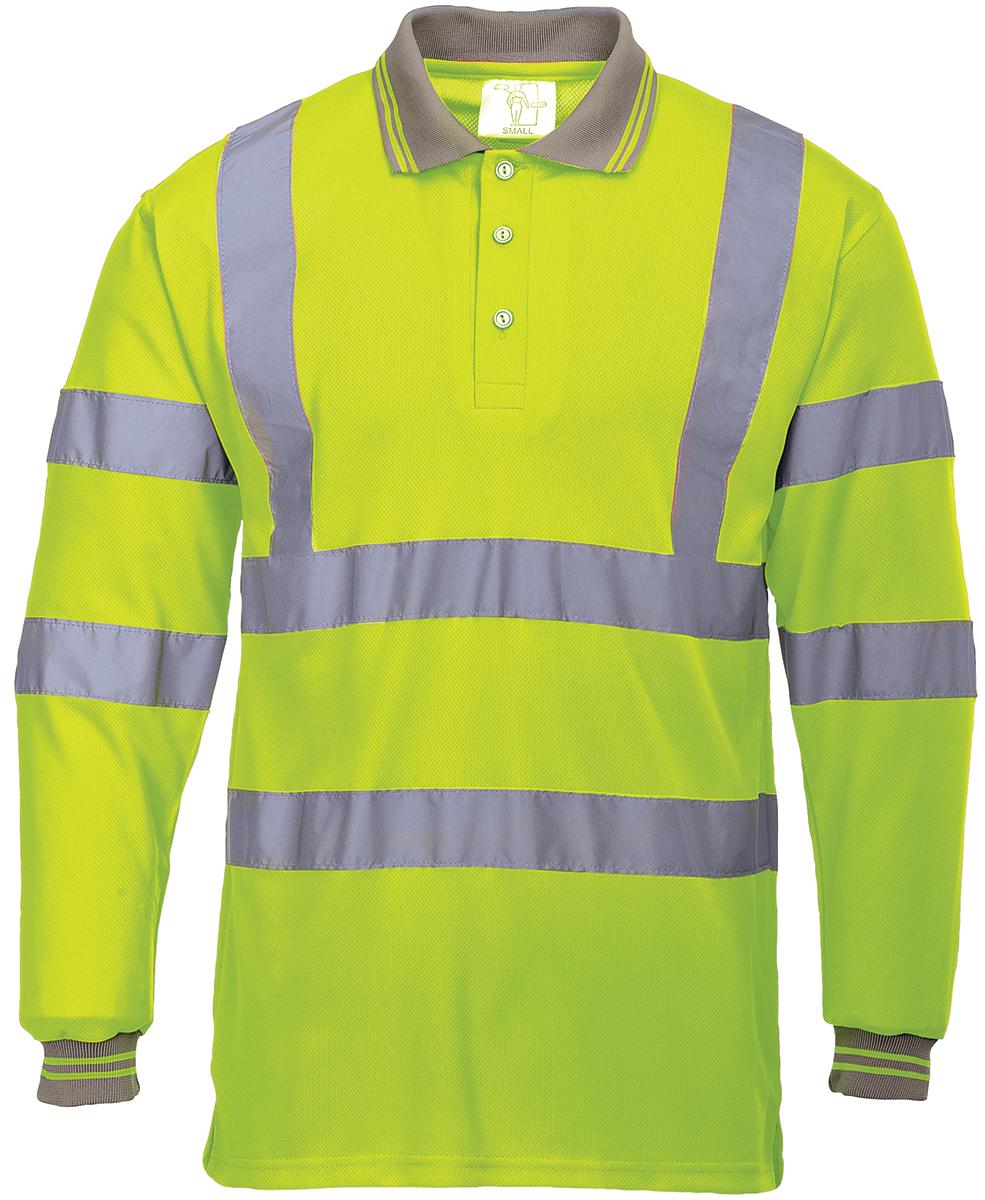 RS PRO Yellow Unisex Hi Vis Polo Shirt, M