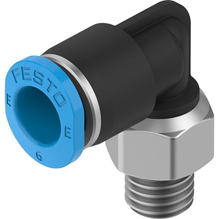 Festo NPQE-L Series Push-in Fitting, M7 to Push In 6 mm, Threaded Connection Style, NPQE-L-M7-Q6-F1A-P10
