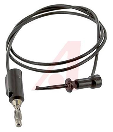Mueller Electric Test lead, 5A, 300V, Black, 600mm Lead Length