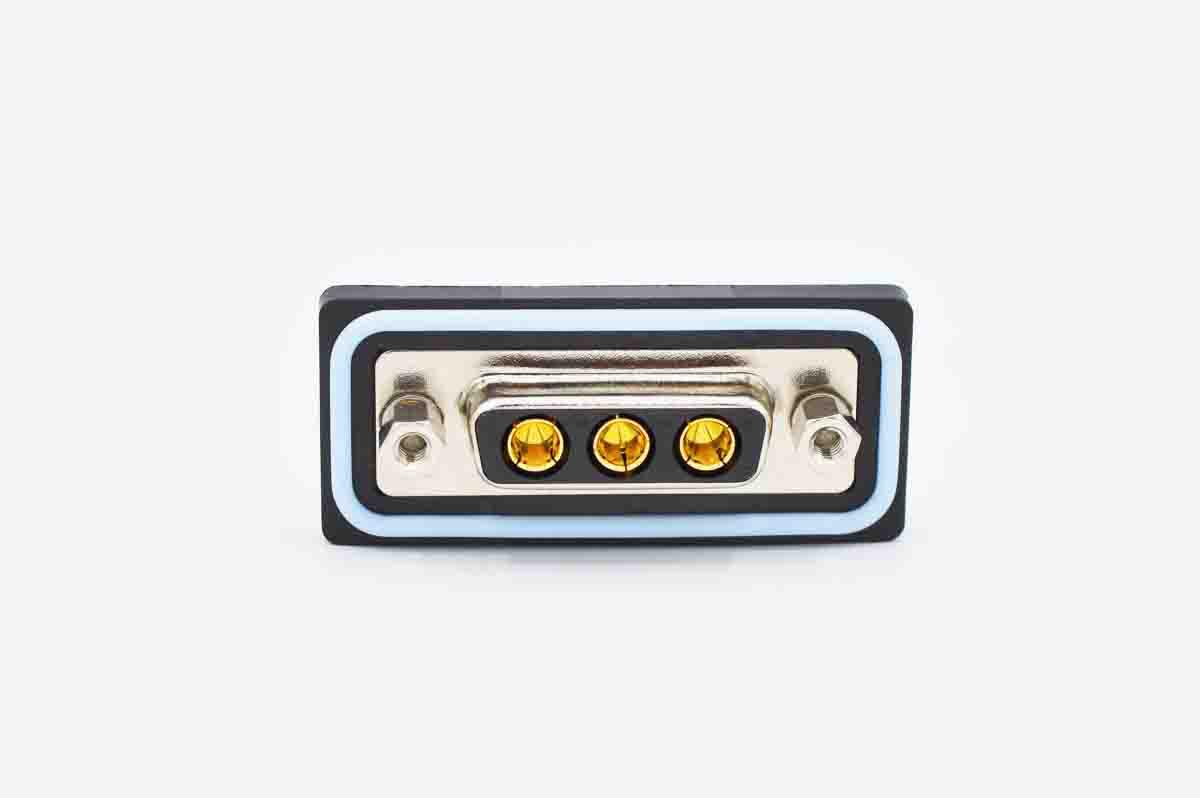 Norcomp CDFS 3 Way Panel Mount Solder D-sub Connector Socket, 2.77mm Pitch, with 4-40 Screw Locks