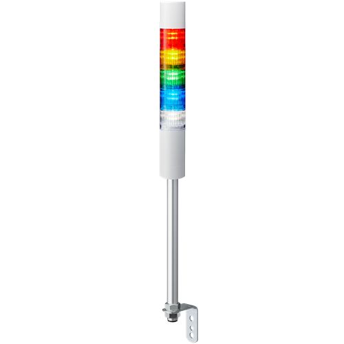 Patlite LR5 Series Amber, Blue, Green, Red, White Buzzer Signal Tower, 5 Lights, 24 V dc, Pole Mount