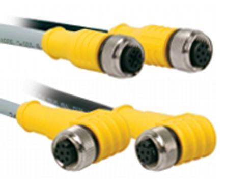 Turck Female 12 way M12 to Male M12 Sensor Actuator Cable, 1 m