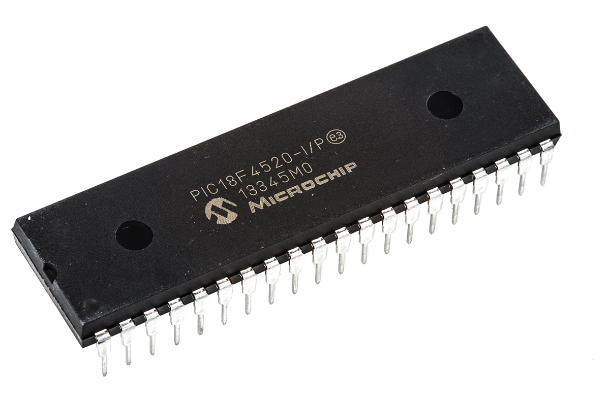 Microchip, 8 bit PIC, PIC18F4520 Microcontroller, 32 MHz, 32kB FLASH, 40-Pin PDIP