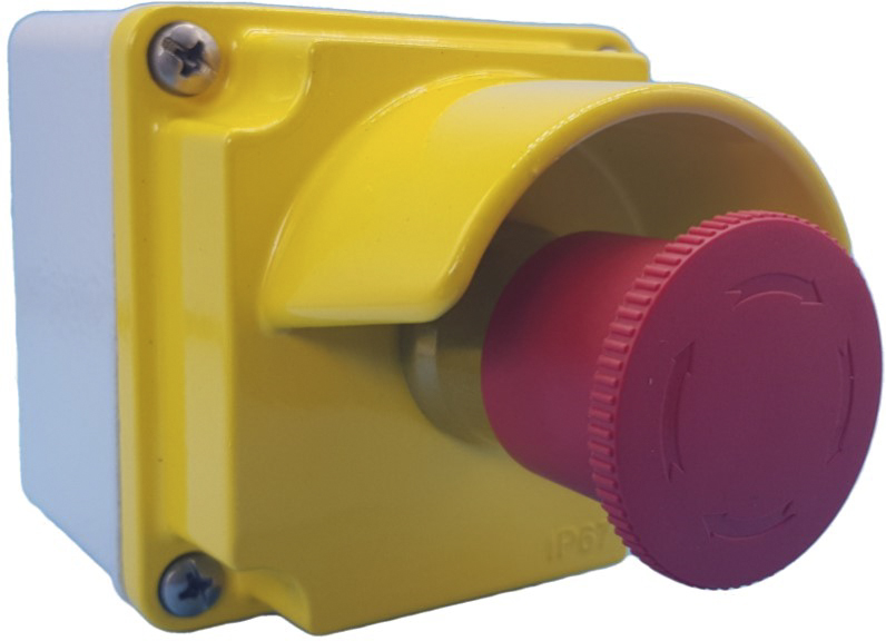 Lovato LPZM Series Twist Release Emergency Stop Push Button, Surface Mount, 1NC, IP66, IP67