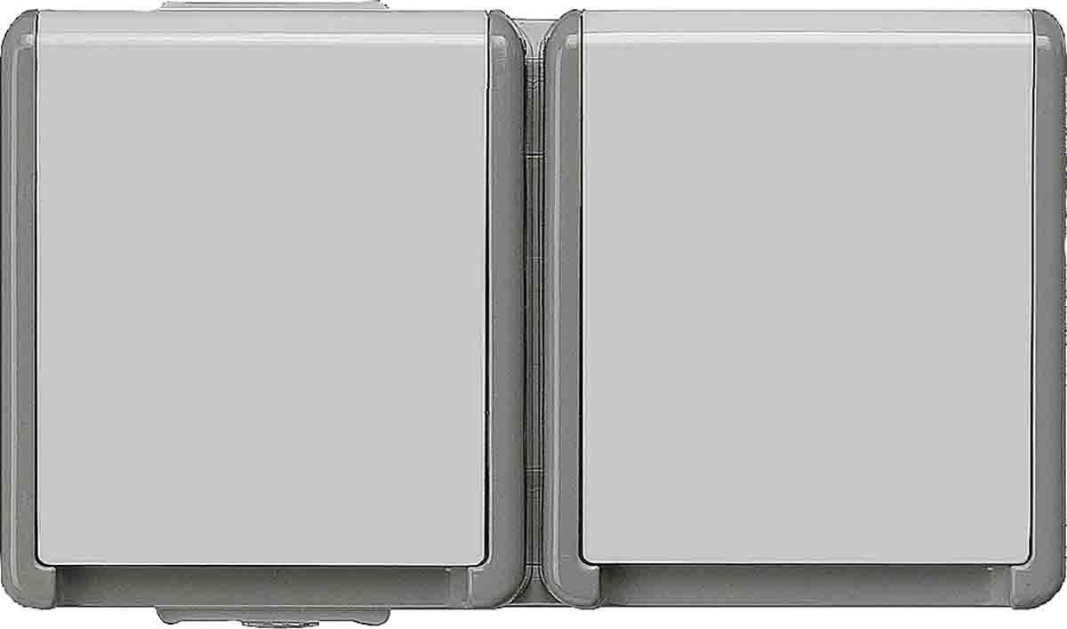 Siemens Grey 2 Gang Plug Socket, 16A, Indoor Use