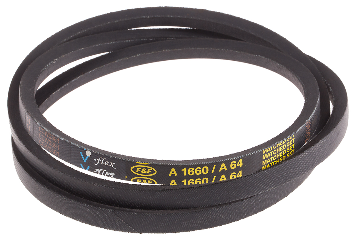 RS PRO Drive Belt, belt section A, 1620mm Length