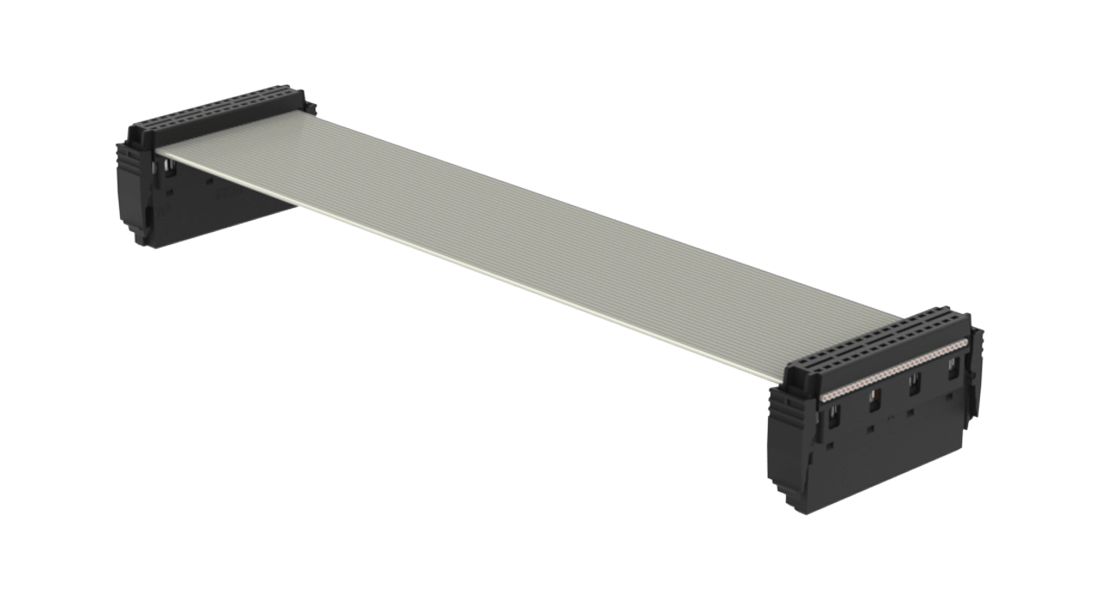ERNI SMC Series Ribbon Cable Assembly, 300mm Length, AU IDC to AUI IDC