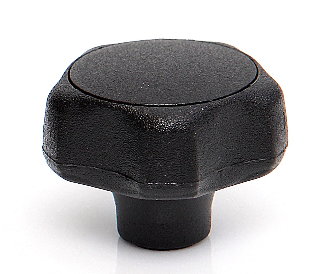 RS PRO Black Thermoplastic Multiple Lobes Clamping Knob, M5, Threaded Mount