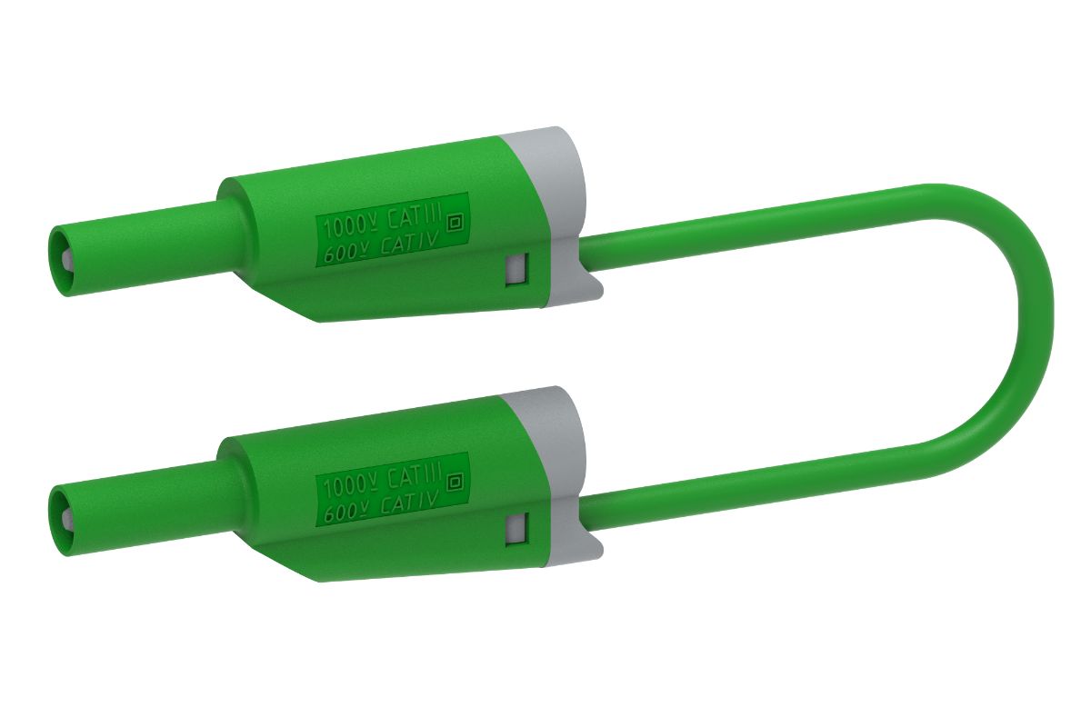 Electro PJP Test lead, 36A, 1kV, Green, 50cm Lead Length
