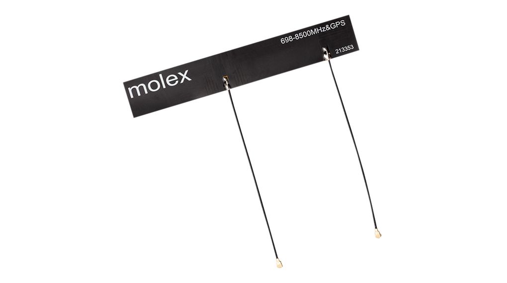 Molex 2133530150 FPC Antenna with U.FL Connector, 2G (GSM/GPRS), 3G (UTMS), 4G (LTE), GPS