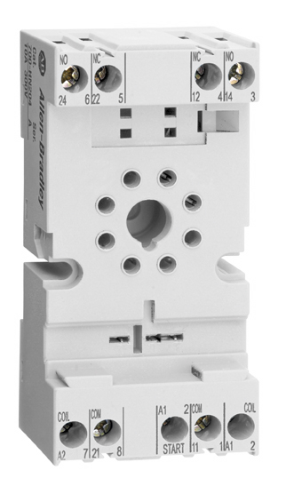 Allen Bradley 700-HN 8 Pin 300V DIN Rail, Panel Mount Relay Socket, for use with 700-HA Relay