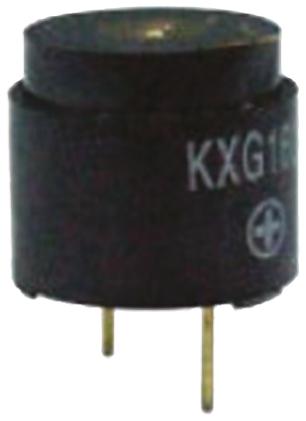 RS PRO 92dB PCB Mount Internal Magnetic Buzzer Component, 16 (Dia.) x 14mm, 4V Min, 7V Max