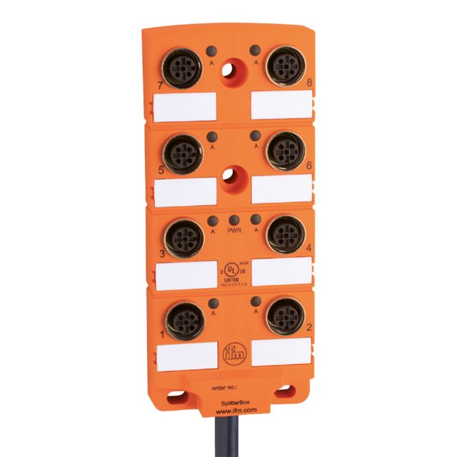 ifm electronic EBC Series Sensor Box, M12, 5m cable, 8 port