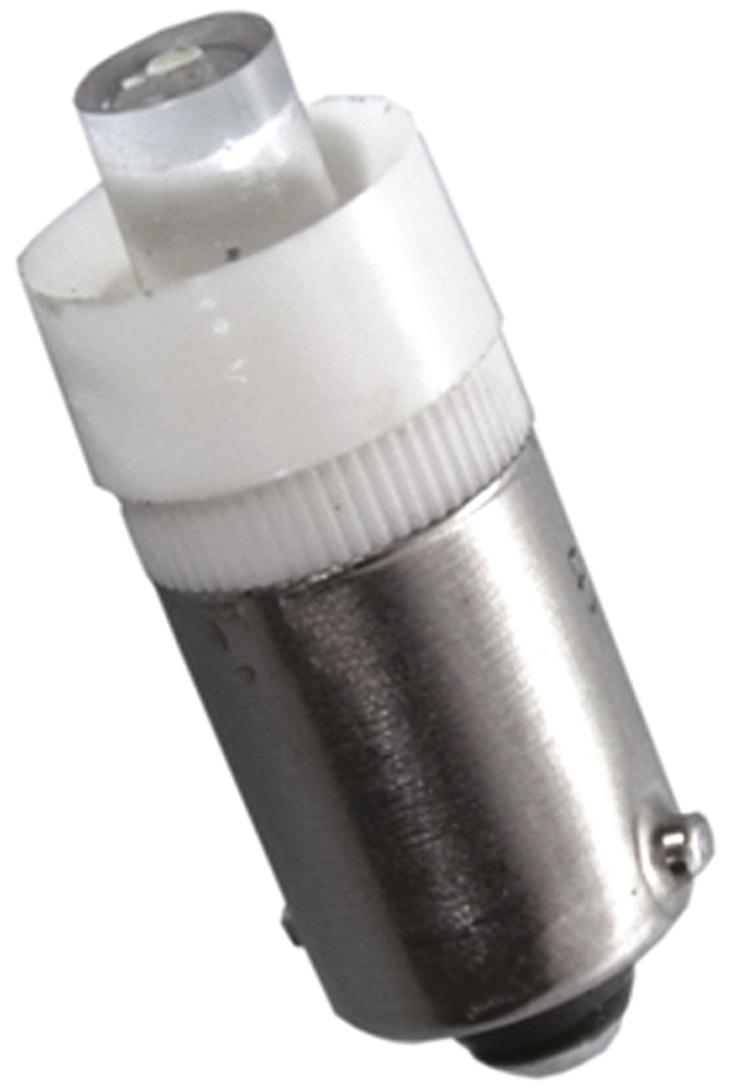 JKL Components LED Indicator Lamp, 55V ac/dc, BA9s Base, 9.6mm Diameter, 1200mcd