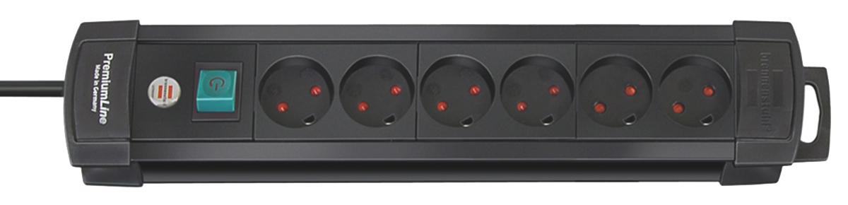 brennenstuhl 3m 6 Socket Type K - Danish Extension Lead, IP20