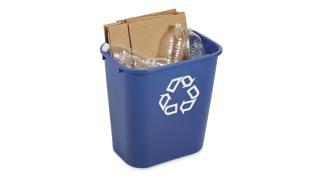 Rubbermaid Commercial Products Rubbermaid 27L Blue Polyethylene Waste Bin
