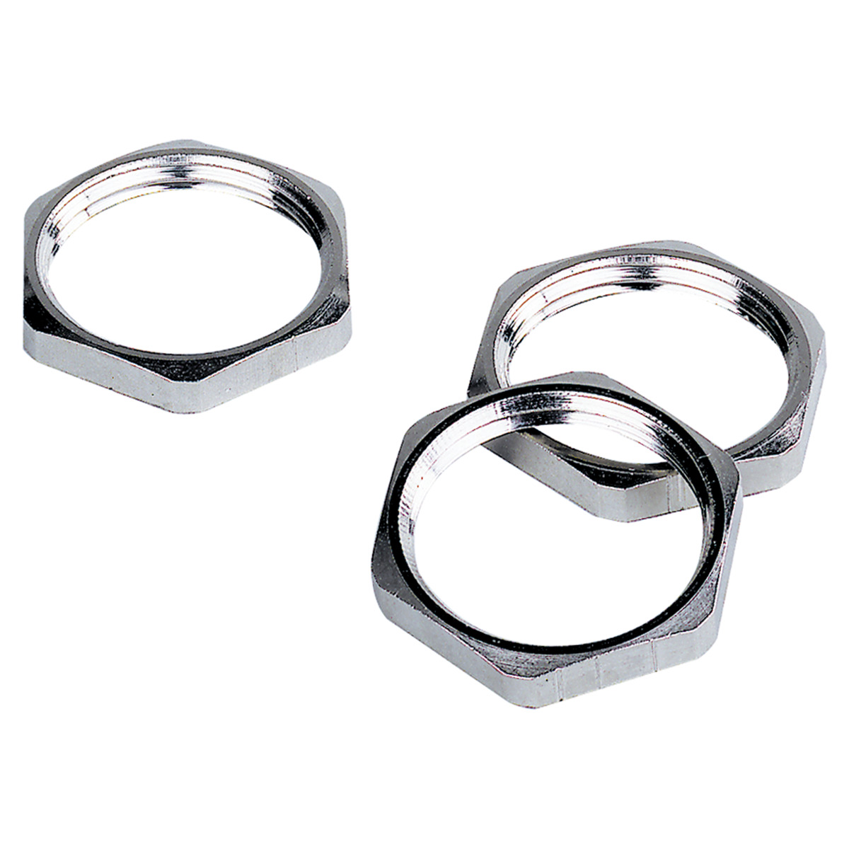 Lapp Metal Heat Resistant Nickel Plated Brass Cable Gland Locknut, M20 Thread