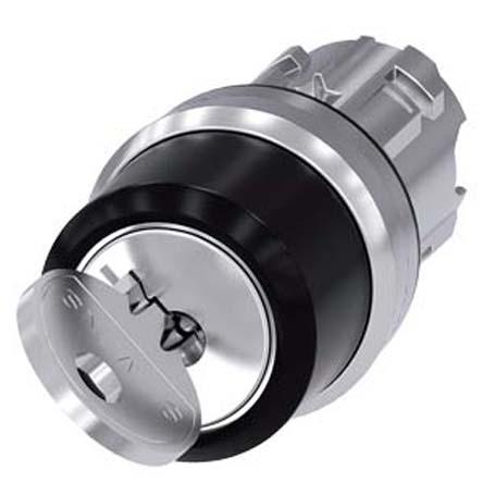 Siemens SIRIUS ACT 3SU10 2-position Key Switch Head, Latching, 22mm Cutout