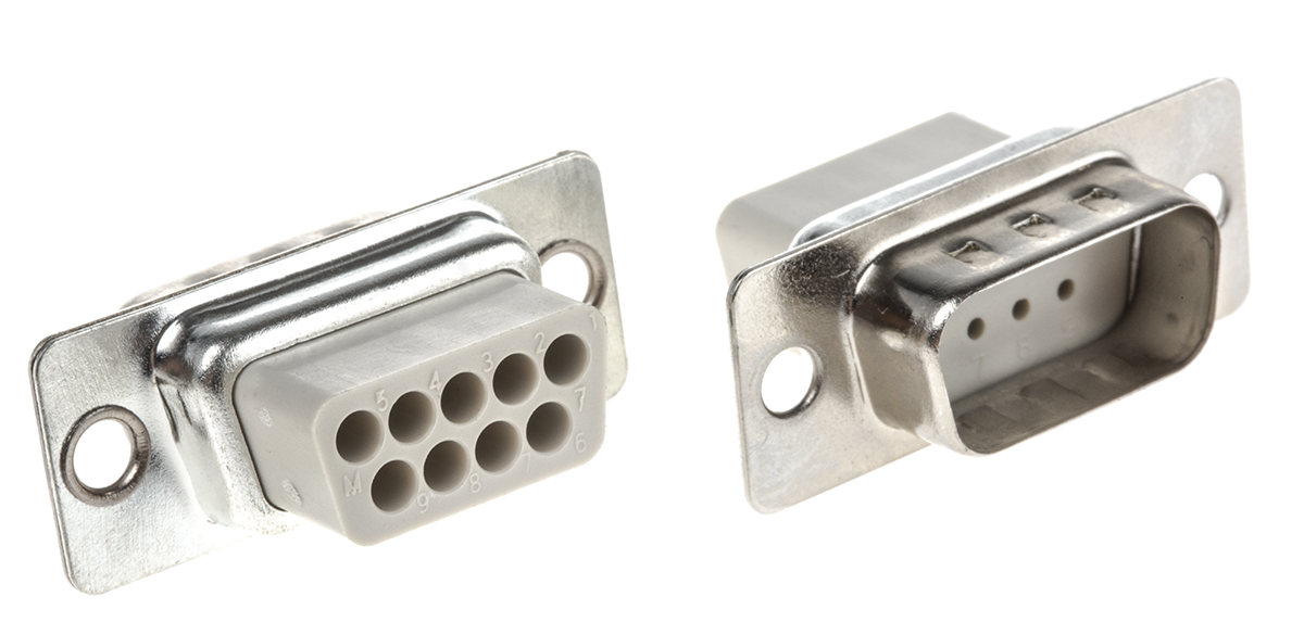MH Connectors MHD 9 Way Cable Mount D-sub Connector Plug, 2.77mm Pitch