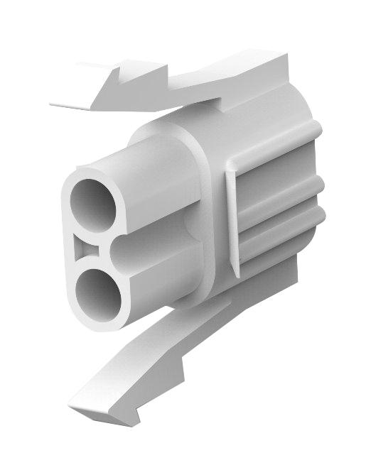 TE Connectivity, Commercial MATE-N-LOK Male Connector Housing, 5.98mm Pitch, 2 Way, 1 Row