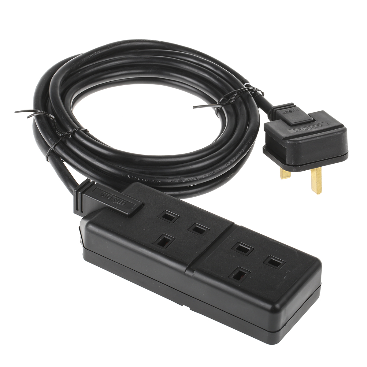 RS PRO 4m 2 Socket Type G - British Extension Lead