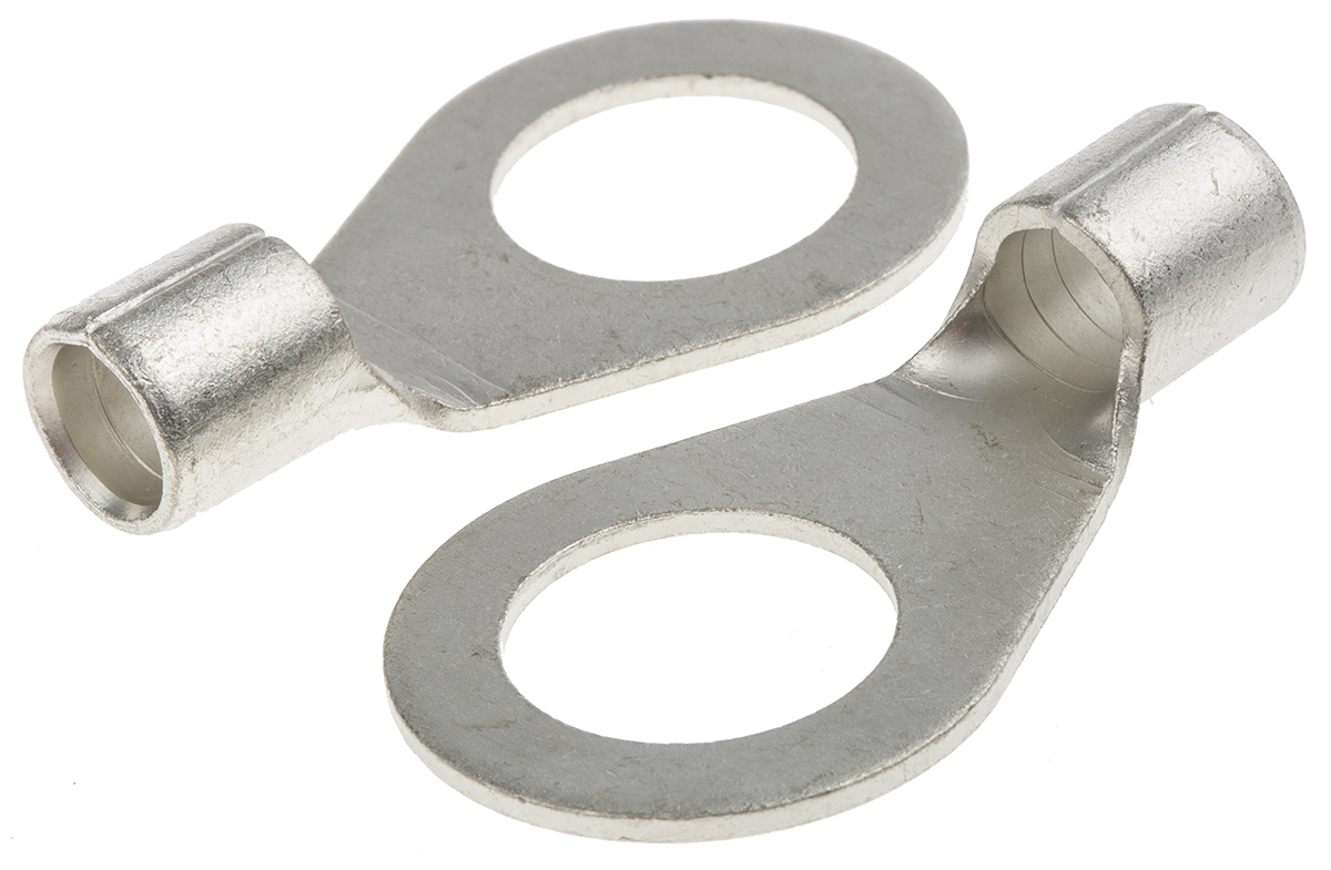 RS PRO Uninsulated Ring Terminal, 17mm Stud Size, 25mm² to 25mm² Wire Size