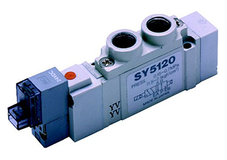 SMC 5/2 Pneumatic Solenoid Valve - Solenoid/Pilot One-Touch Fitting 6 mm SY5000 Series 24V dc