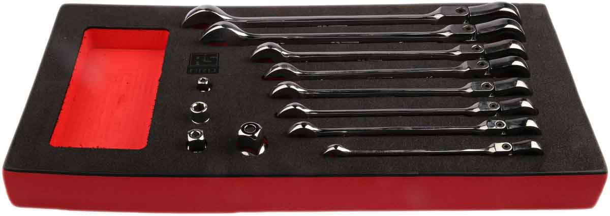 RS PRO 12-Piece Spanner Set, 8 → 19 mm, Steel