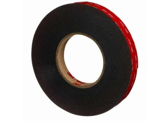 3M 5952F, VHB™ Black Foam Tape, 12.0mm x 33.0m, 1.10mm Thick