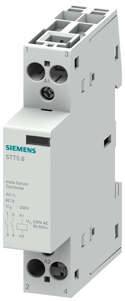 Siemens SENTRON 5TT5 Contactor, 25 A, 1 kW, 2 NO, 230 V ac