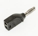 Mueller Electric Black Male Banana Plug, 4 mm Connector, Solder Termination, 15A, 1000V, Nickel Plating