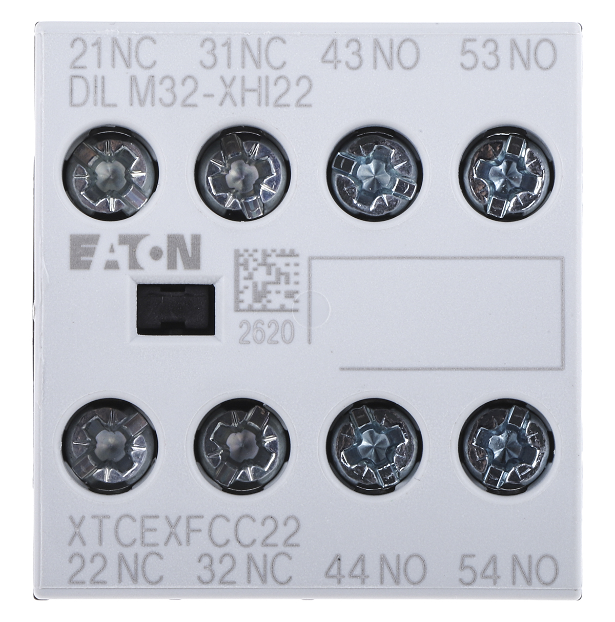 Eaton Auxiliary Contact, 4 Contact, 2NC + 2NO, Front Mount